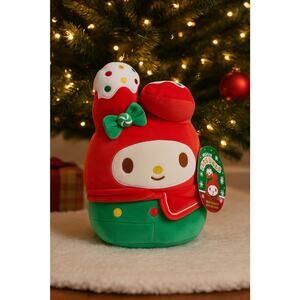 🎄 Squishmallows My Melody Sanrio Christmas Plush 11” Hello Kitty & Friends NWT